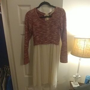 Sweater and tulle dress